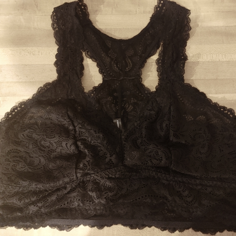 Torrid Black Lace Racer back Bralette